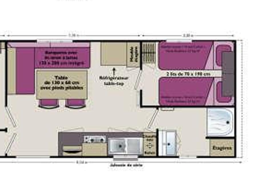 Mobilhome 4 personnes - CONFORT PMR 8
