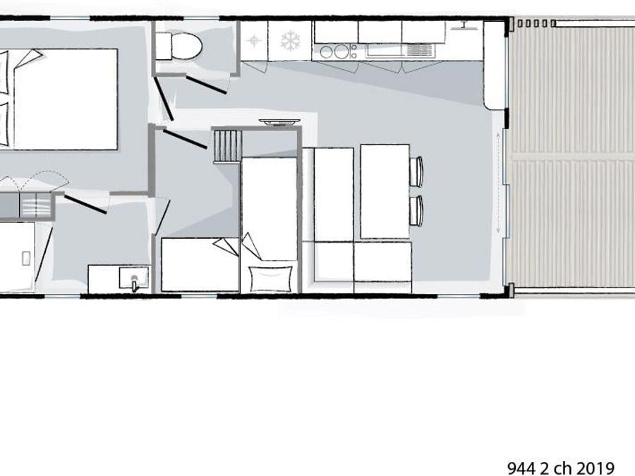 Mobilhome 4 personnes - Homeflower bord de Seine Premium 7