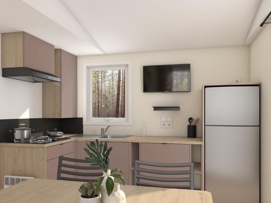 Mobilhome 2 personnes - Mobil Home Confort 20 m² (1 chambre) + terrasse 3