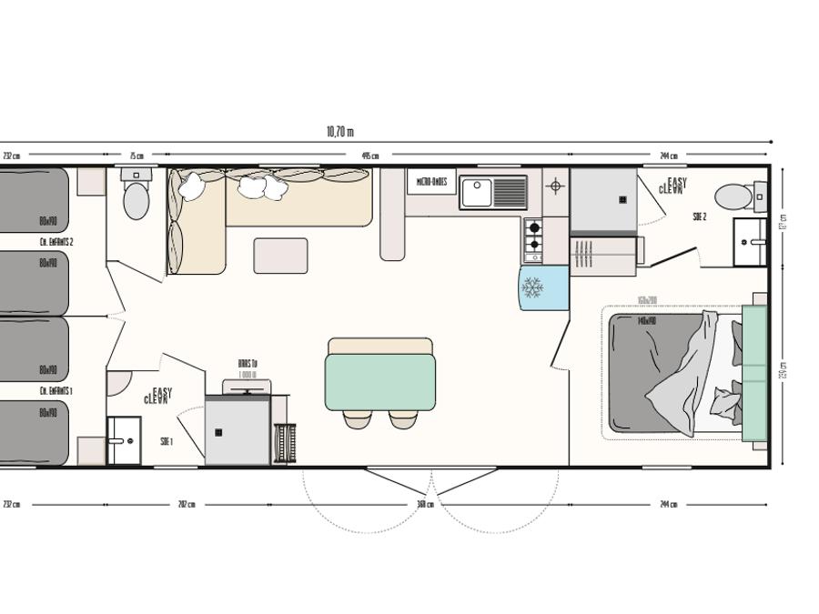 Mobilhome 6 personnes - Sunêlia Prestige