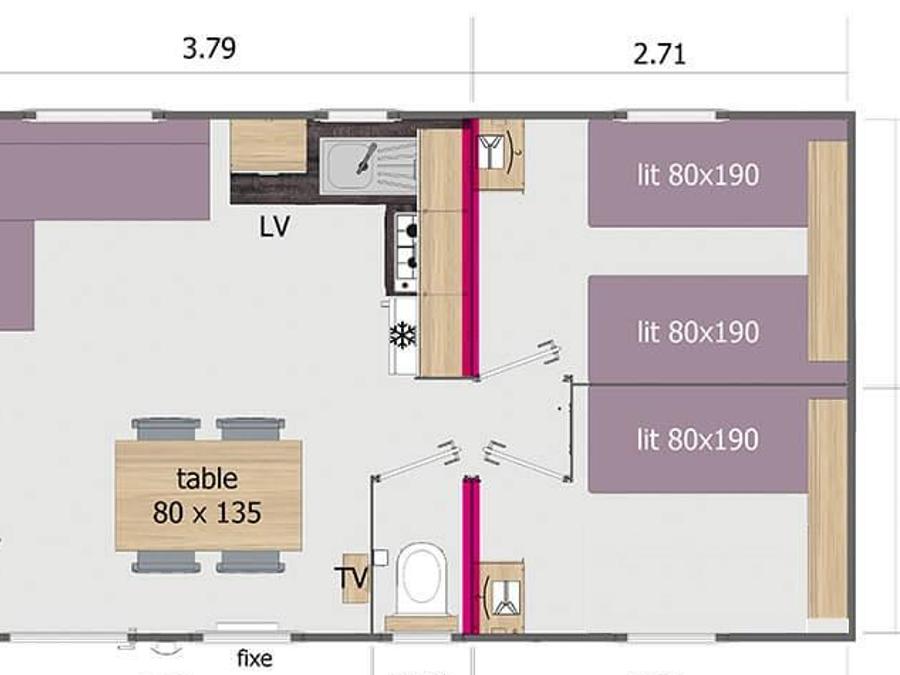 Mobilhome 5 personnes - FAMILIA 4