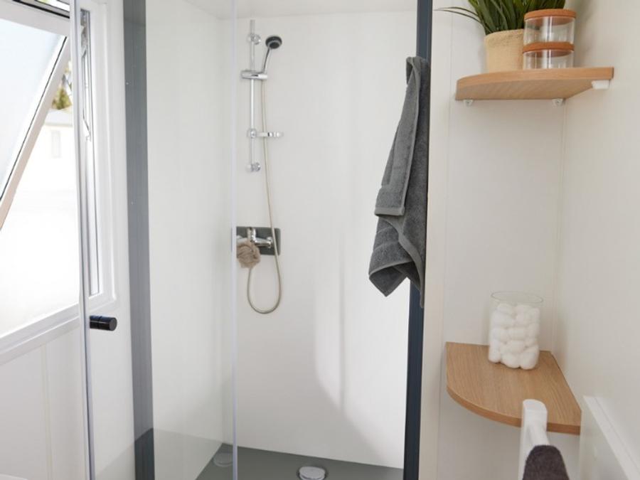Mobilhome 4 personnes - Homeflower Premium 29m² - 2 chambres + terrasse + TV + Clim + Draps + Serviettes 6