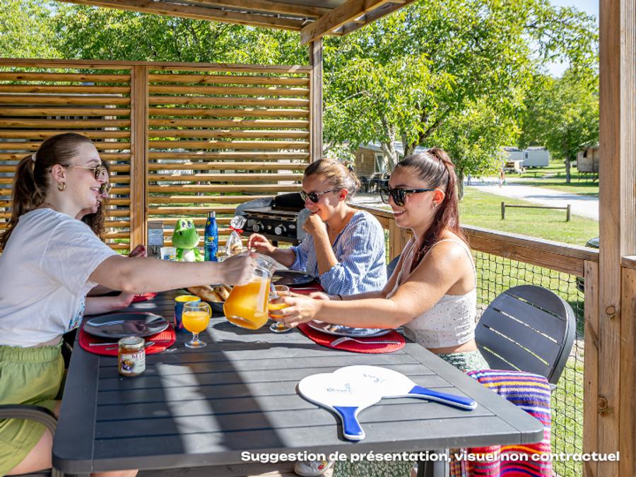 Mobilhome 6 personnes - Homeflower Premium 35m² - 3 chambres + terrasse + TV + Draps + Serviettes + Clim 8