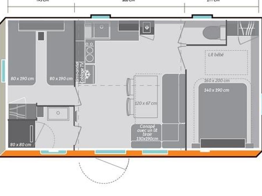 Mobilhome 4 personnes - MH2 Premium 4