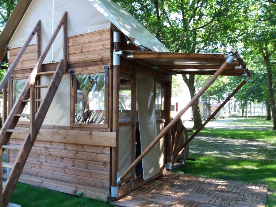 Tente en toile et en bois 2 personnes - BIVOUAC (Sans sanitaires) Animaux non admis 4