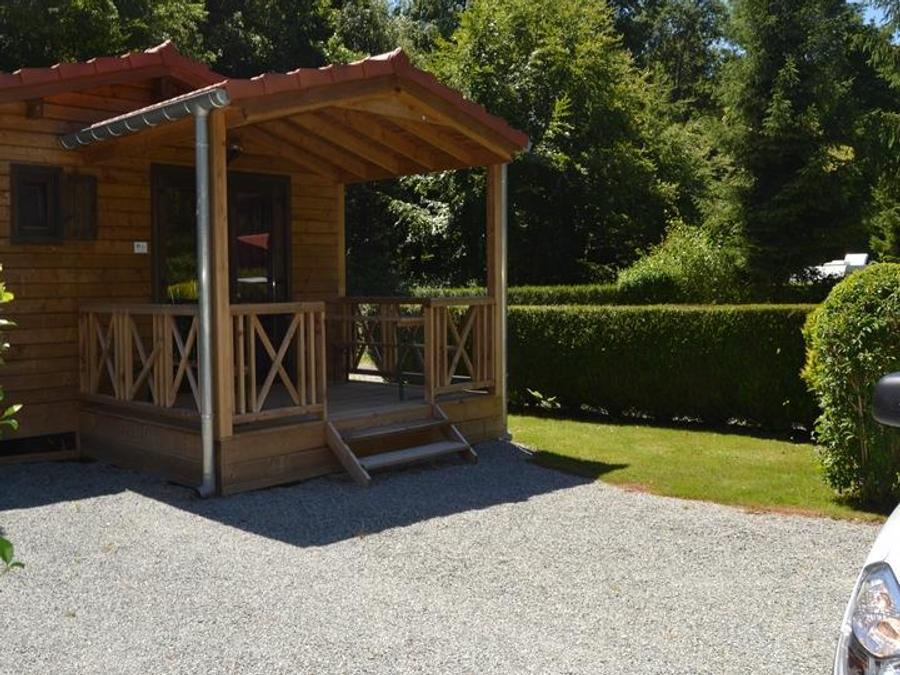 Chalet 5 personnes - Chalet CONFORT Monia 27 m² (2 chambres) + terrasse couverte de 10m² + clim réversible 4/5 pers 0