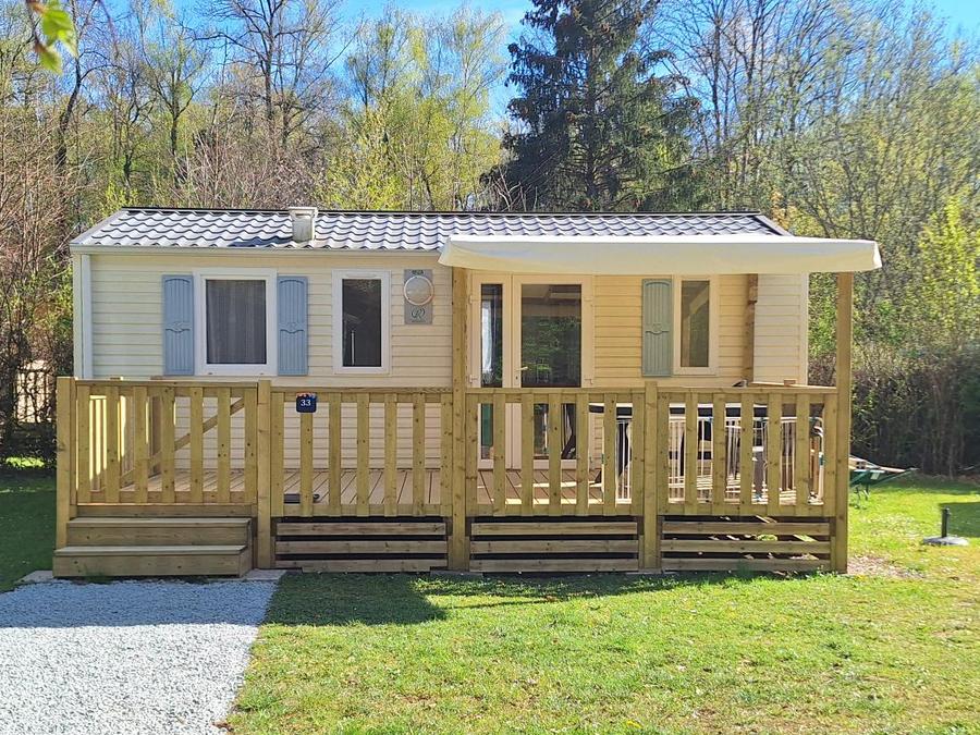 Mobilhome 4 personnes - Mobil home Ibiza CONFORT 26m² (2 chambres) + Terrasse semi couverte de 18 m² (new!) 4 pers 15