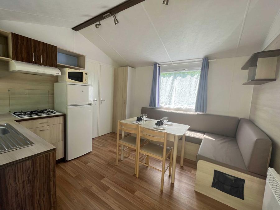 Mobilhome 4 personnes - Mobil home Ibiza CONFORT 26m² (2 chambres) + Terrasse semi couverte de 18 m² (new!) 4 pers 10