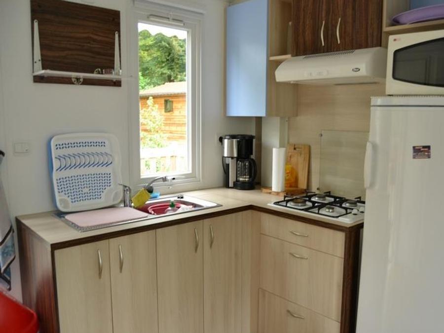 Mobilhome 4 personnes - Mobil home Ibiza CONFORT 26m² (2 chambres) + Terrasse semi couverte de 18 m² (new!) 4 pers 2