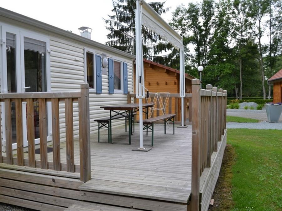 Mobilhome 6 personnes - Mobil home Bermudes Confort 30m² (3 chambres) + terrasse semi couverte de 18 m² + TV 6 pers 1