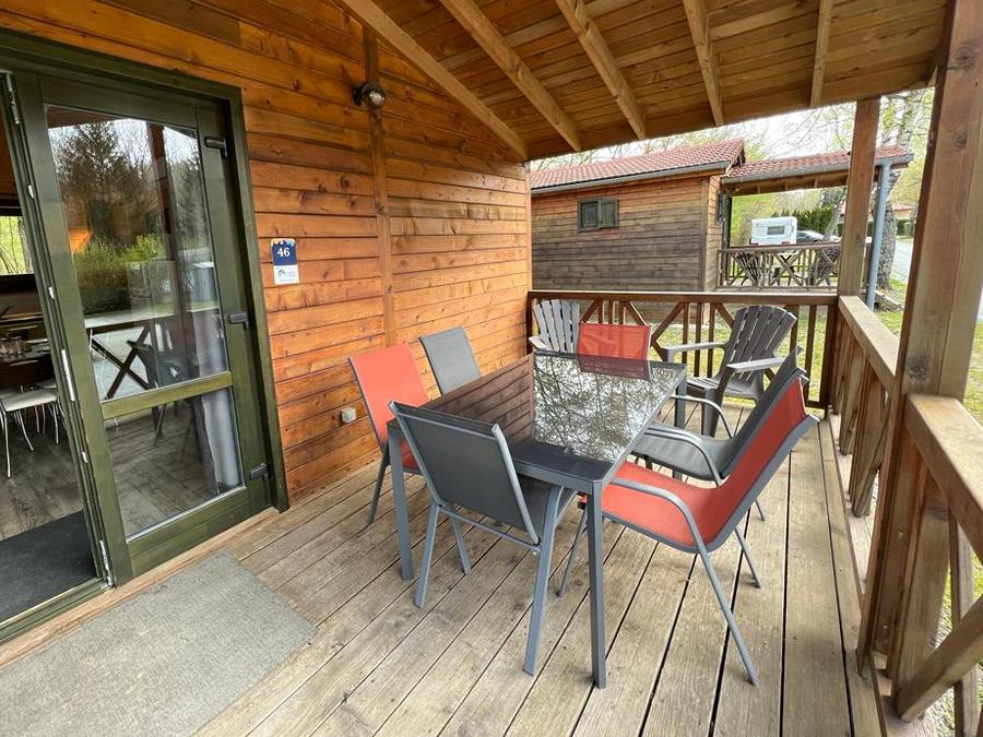Chalet 6 personnes - Chalet Savania PREMIUM46 34 m² (2 chambres) + terrasse couverte de 13 m² + TV + clim réversible 4/6 pers 4