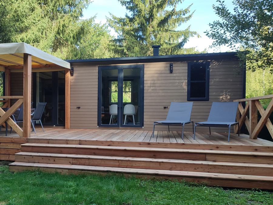 Mobilhome 4 personnes - Cottage Ohara Côté Jardin Premium - 30m²-2 chambres -Terrasse semi couv- Vue sur la forêt- LV 4 pers 0