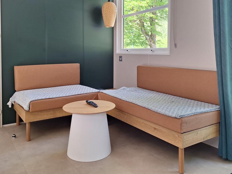 Mobilhome 4 personnes - Cottage Ohara Côté Jardin Premium - 30m²-2 chambres -Terrasse semi couv- Vue sur la forêt- LV 4 pers 7