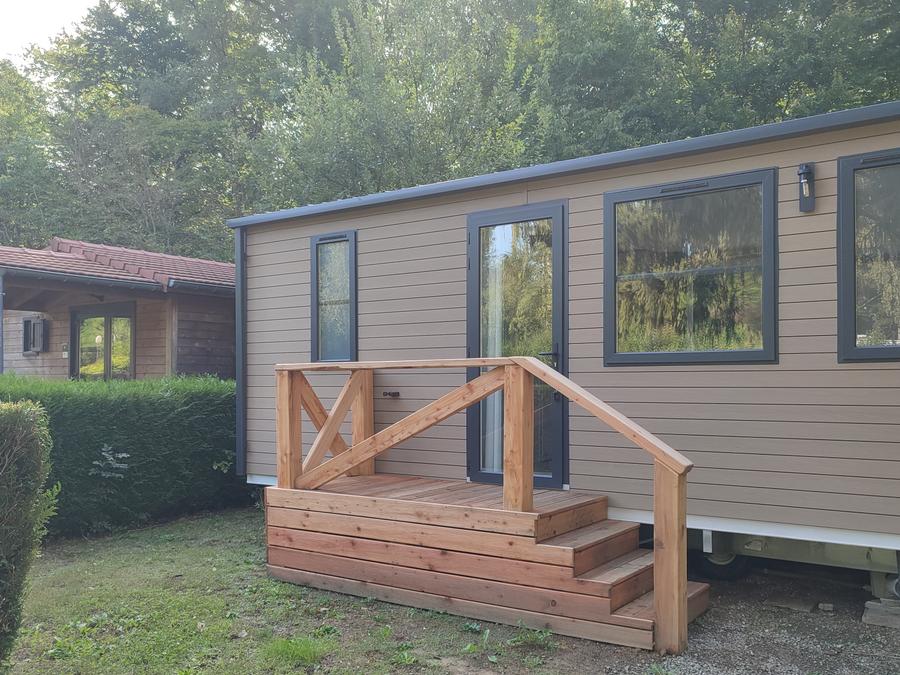 Mobilhome 4 personnes - Cottage Ohara Côté Jardin Premium - 30m²-2 chambres -Terrasse semi couv- Vue sur la forêt- LV 4 pers 5