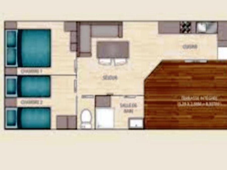 Mobilhome 4 personnes - Mobil-home SOLÉO CONFORT 26M² (2 CHAMBRES) + Terrasse intégrée couverte 9m² 4 pers 6