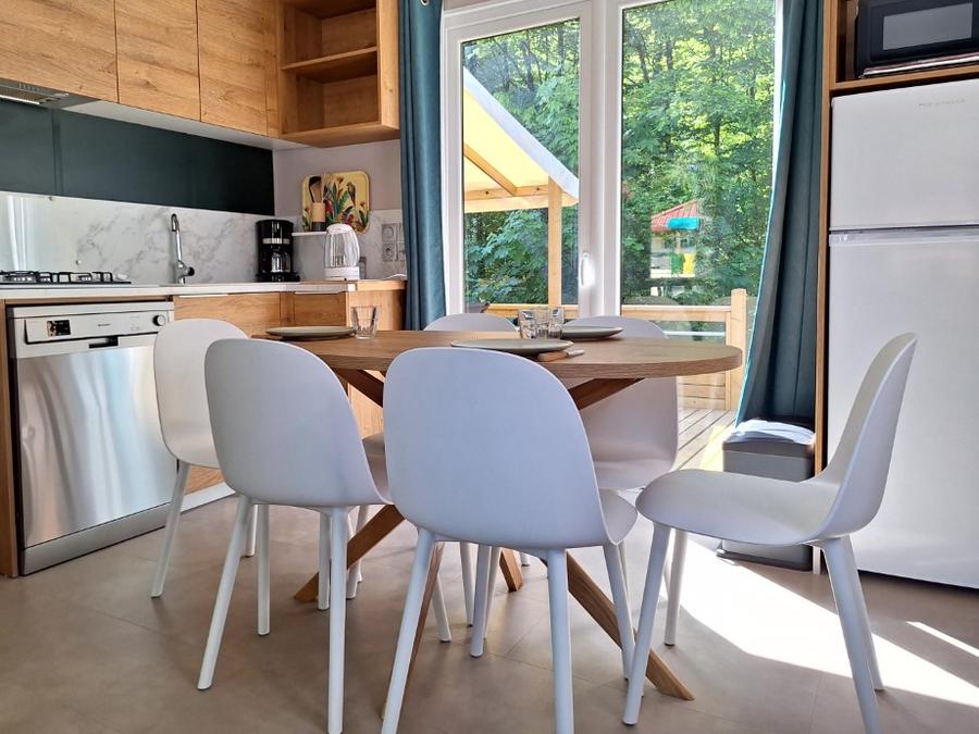 Mobilhome 6 personnes - Cottage Ohara Côté Jardin Premium - 36m² - 3 chambres + Terrasse semi cou + TV + LV + Vue forêt 6 pers 1