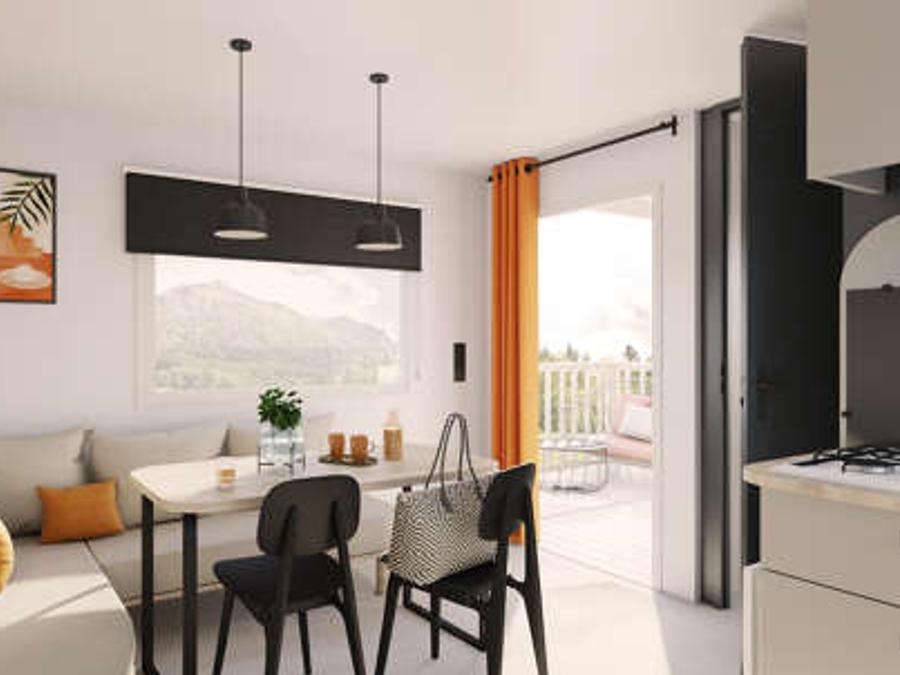 Mobilhome 4 personnes - NEW// Mobil-Home Loggia Confort 32m² - 4 personnes + Terrasse intégrée couverte + TV+ lit160 4 pers 2
