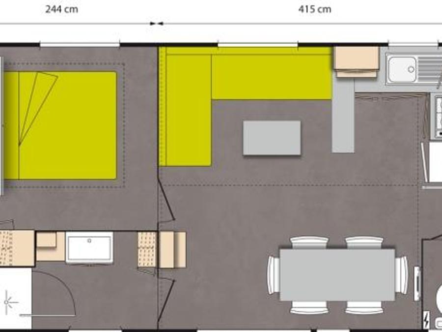 Mobilhome 6 personnes - CONFORT 3 chambres 5