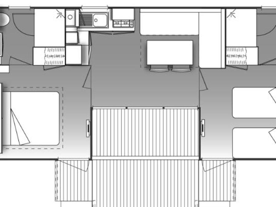 Mobilhome 4 personnes - LE PATIO CLIMATISE 4