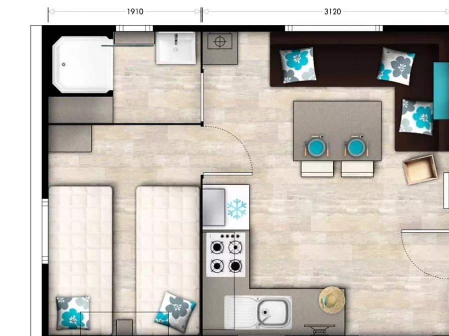 Mobilhome 5 personnes - Authentique 3 Pièces 4/5 Personnes + TV 6