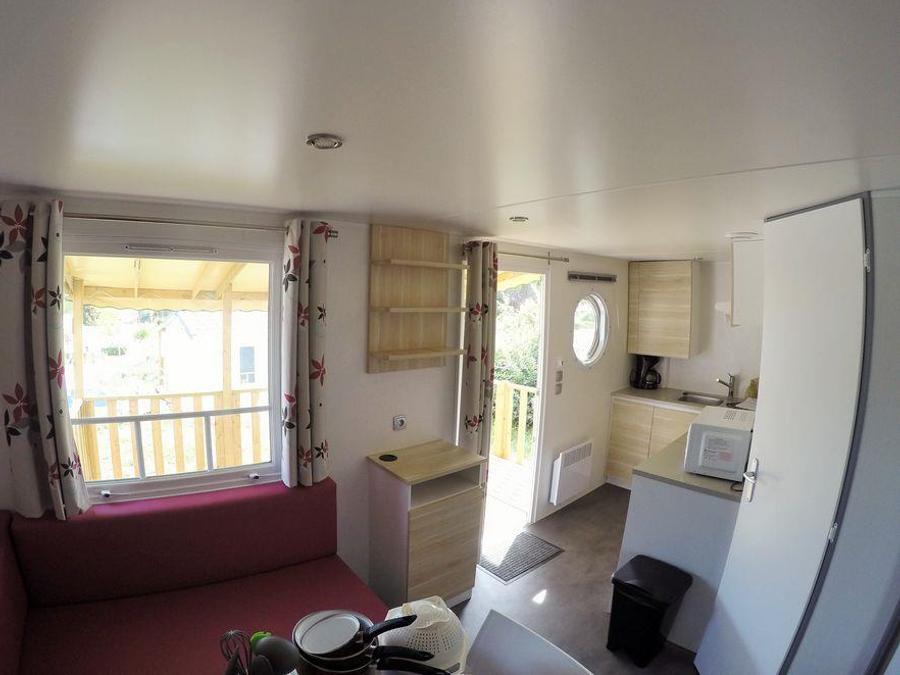 Mobilhome 2 personnes - Confort 18m² 1 chambre + terrasse couverte + climatisation + TV 2