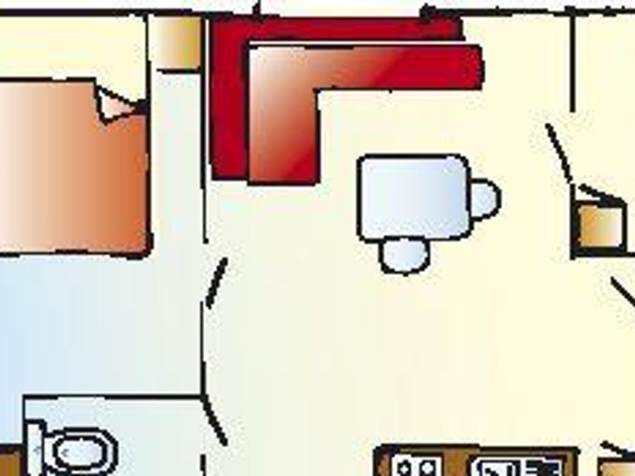 Mobilhome 5 personnes - MH2 CONFORT + terrasse semi couverte 20 m² 2
