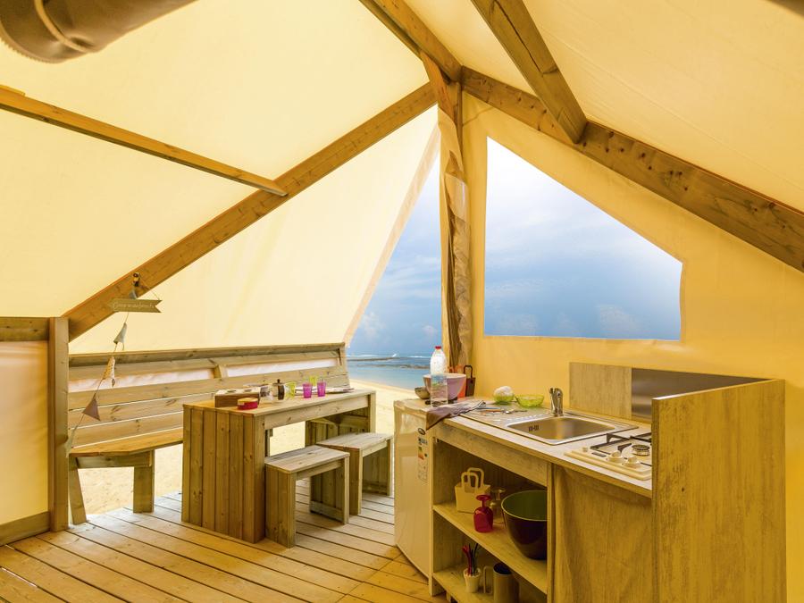 Tente 4 personnes - TENTE LODGE JUNIOR sans sanitaires 17 m² 2