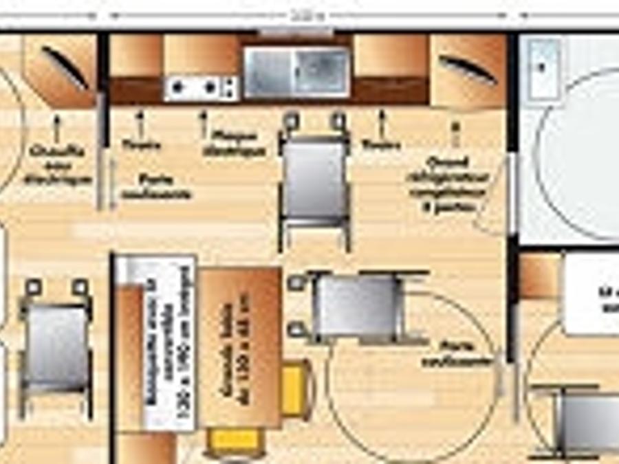 Mobilhome 5 personnes - MH PMR 20 m² 2