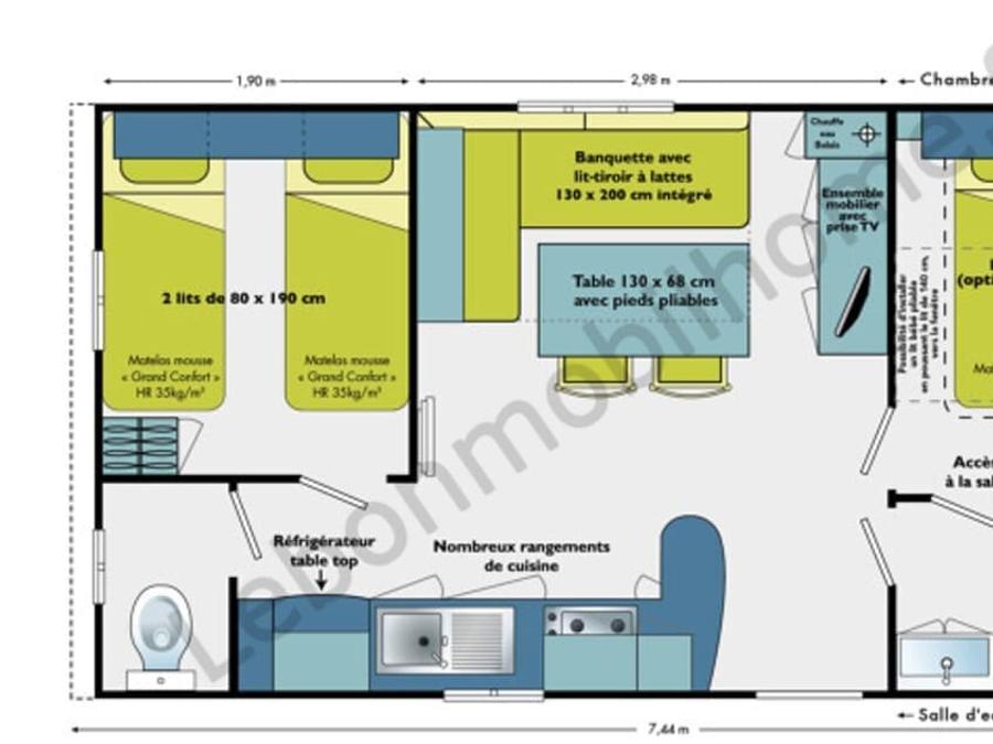 Mobilhome 5 personnes - grand confort terrasse couverte 0