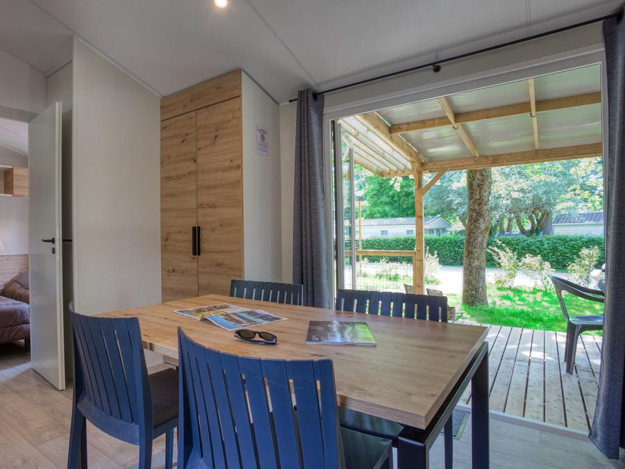 Mobilhome 6 personnes - Mobil-Home Premium 33m² Bahia - 3 chambres + terrasse semi-couverte + LV + TV + CLIM 6 pers 7
