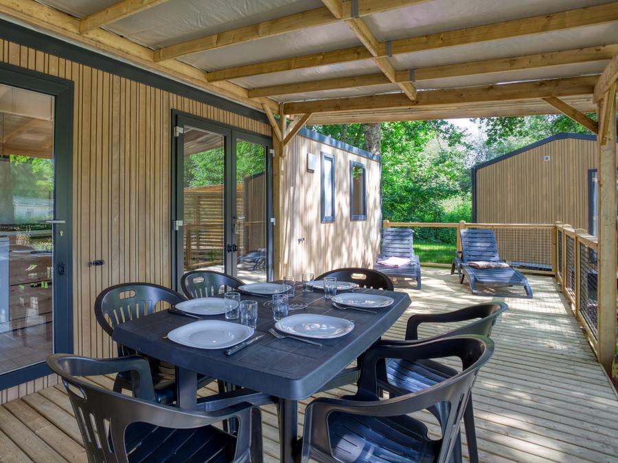 Mobilhome 6 personnes - Mobil-Home Premium 33m² Bahia - 3 chambres + terrasse semi-couverte + LV + TV + CLIM 6 pers 5