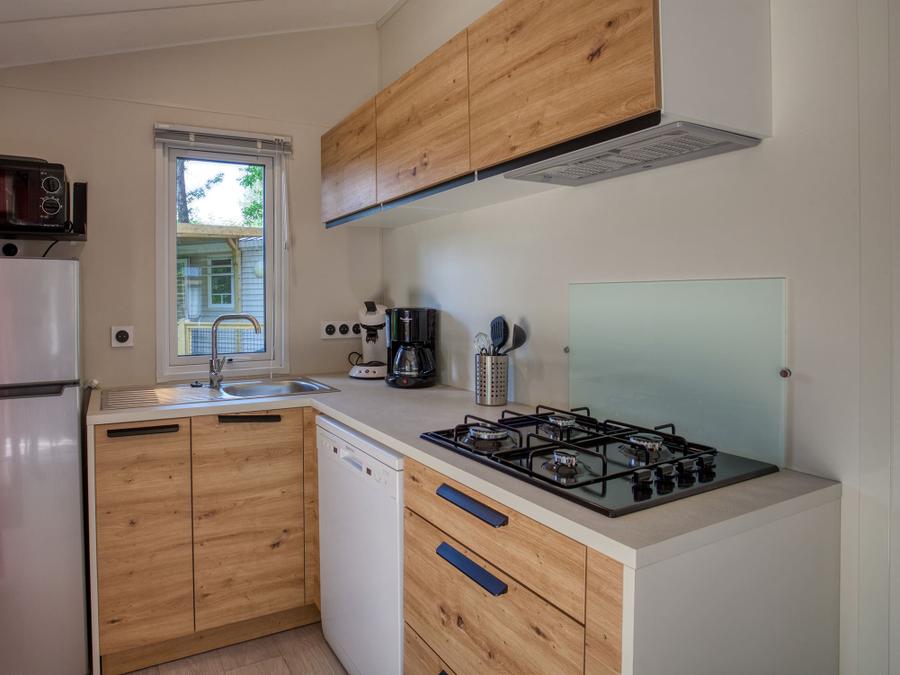 Mobilhome 4 personnes - Mobil-Home Premium 29m² Bahia - 2 chambres + terrasse couverte + LV + TV + CLIM 4 pers 8