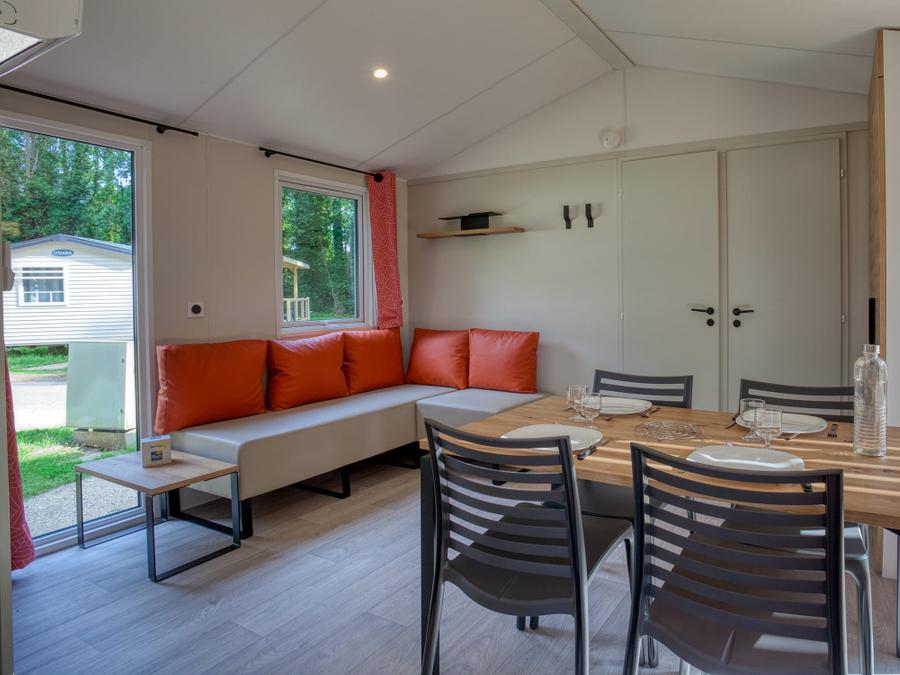 Mobilhome 4 personnes - Mobil-Home Premium 29m² Bahia - 2 chambres + terrasse couverte + LV + TV + CLIM 4 pers 13