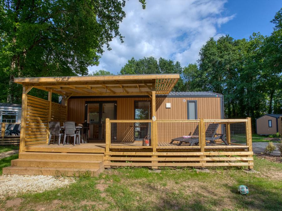 Mobilhome 4 personnes - Mobil-Home Premium 29m² Bahia - 2 chambres + terrasse couverte + LV + TV + CLIM 4 pers 6