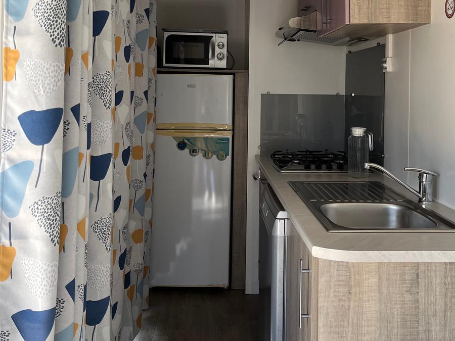 Mobilhome 6 personnes - Mobil-Home Confort 32m² Malaga - 3 chambres + Terrasse couverte, clim, TV, Lave-vaisselle 6 pers 6