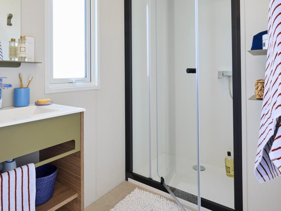 Mobilhome 6 personnes - Mobil-Home Toscane Premium 33m² - 3 chambres + Terrasse couverte + CLIM + TV + Lave-vaisselle 6 pers 4