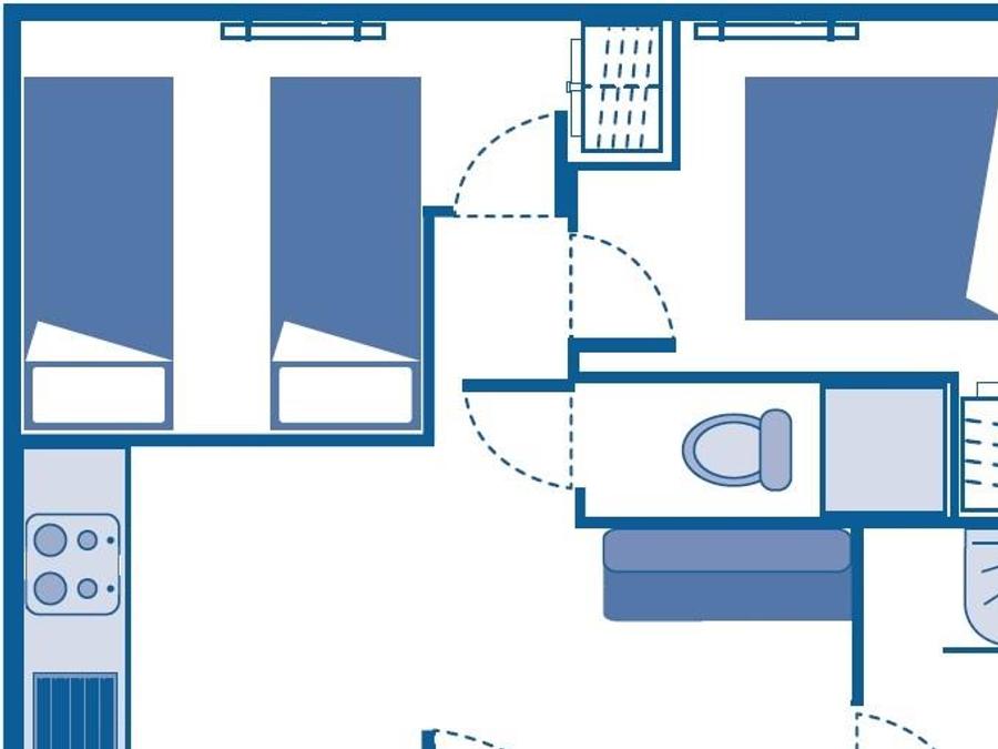 Maison 4 personnes - Maisonnette Standard 31m² (2 chambres) avec TV et terrasse | 4 personnes 8