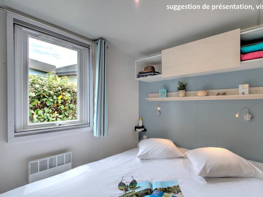 Mobilhome 6 personnes - Homeflower PREMIUM 35m² (3 chambres) + CLIM + terrasse semi-couverte + TV + draps + serviettes | 6 personnes 3