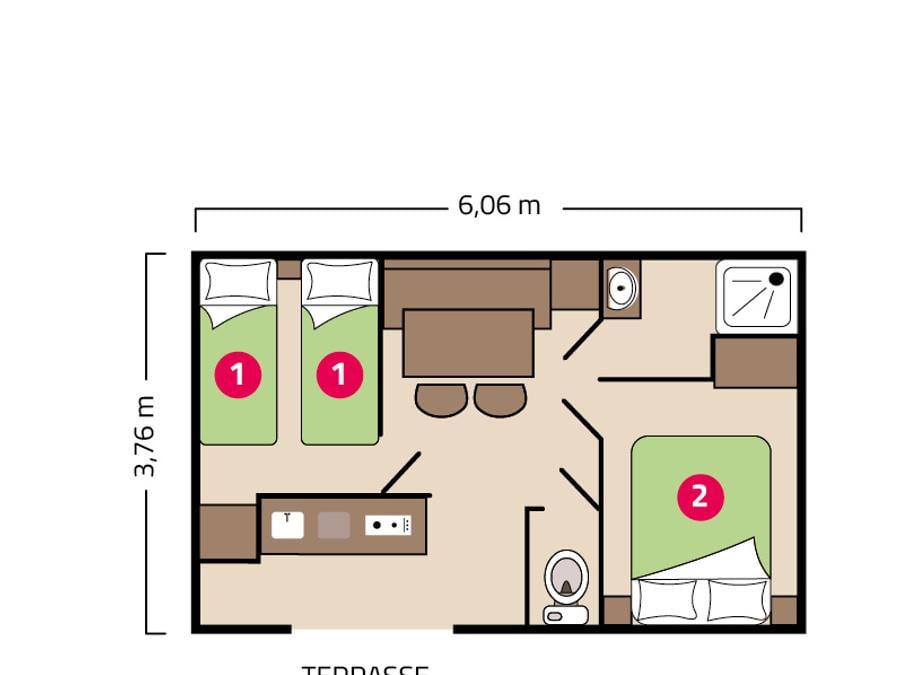Mobilhome 4 personnes - Riviera 2
