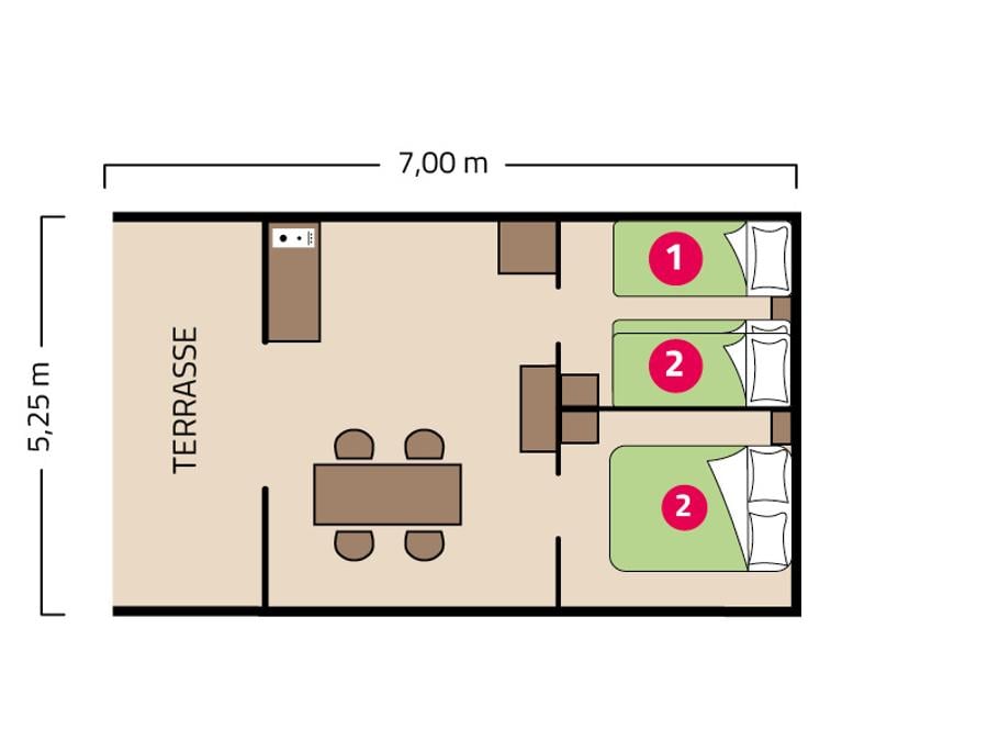 Tente 5 personnes - Natura (Sans sanitaires) 6