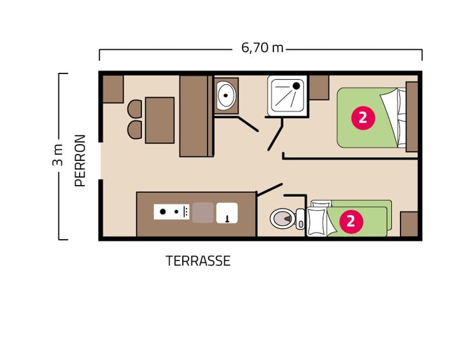 Unique 4 personnes - Roulotte 4 personnes (quartier piétonnier) 3