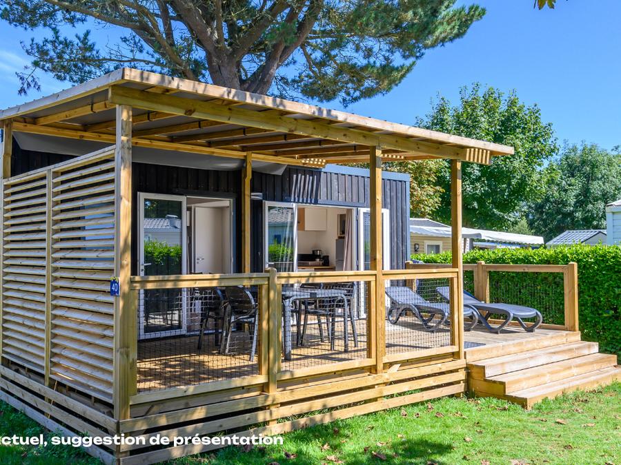 Mobilhome 6 personnes - NEW // Homeflower Premium CLIM 35m² (3 chambres) + terrasse semi-couverte + TV + draps + serviettes 6 pers. 9