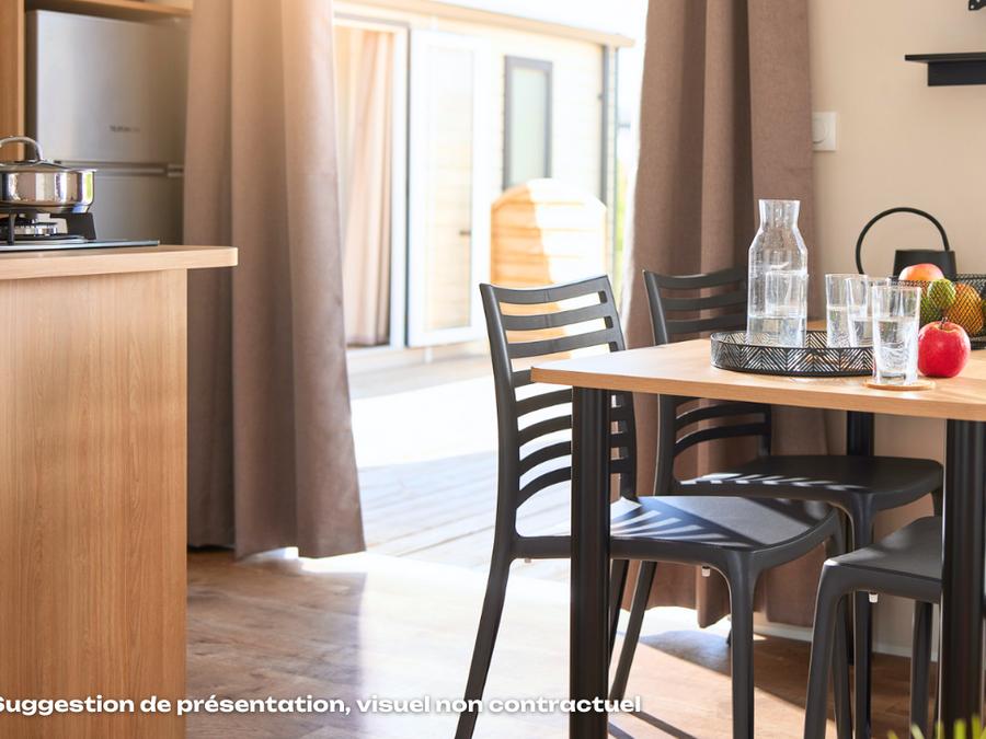 Mobilhome 6 personnes - NEW // Homeflower Premium CLIM 35m² (3 chambres) + terrasse semi-couverte + TV + draps + serviettes 6 pers. 3