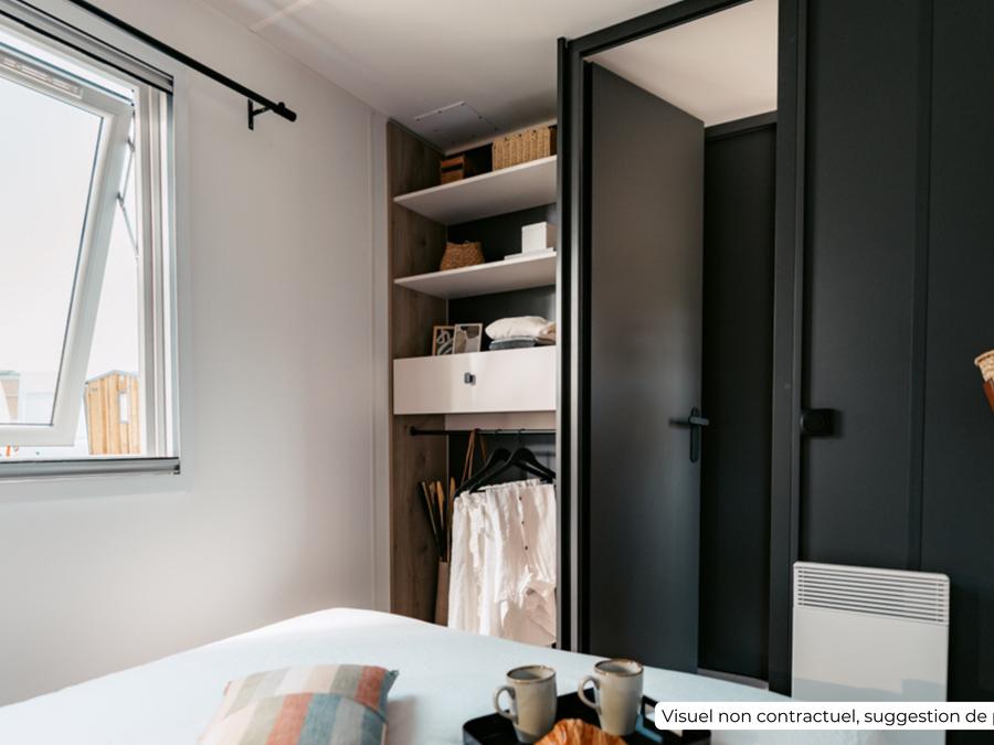 Mobilhome 2 personnes - Homeflower Premium CLIM 20m² (1 chambres) + terrasse semi-couverte + TV + draps + serviettes 3