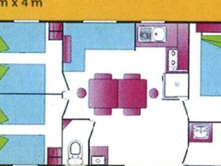 Mobilhome 6 personnes - 3 chambres, 32m² + clim 2