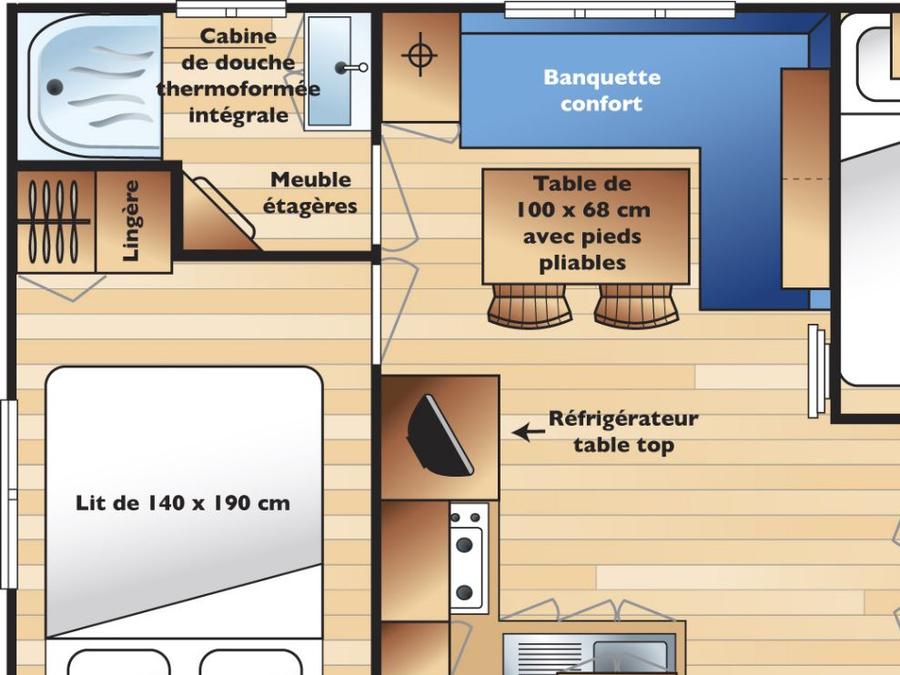 Mobilhome 4 personnes - Famille éco 7