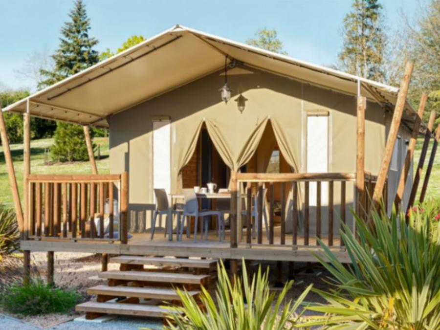 Tente en toile et en bois 4 personnes - Lodge 0