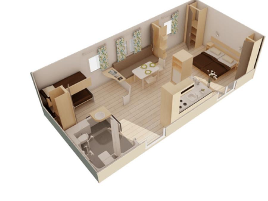 Mobilhome 4 personnes - COTTAGE LOUISIANE (PMR) 3