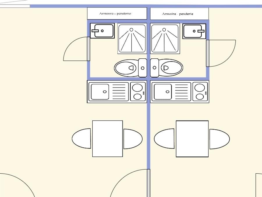 Gîte 4 personnes - 2 gîtes 2 personnes avec porte communicante 4