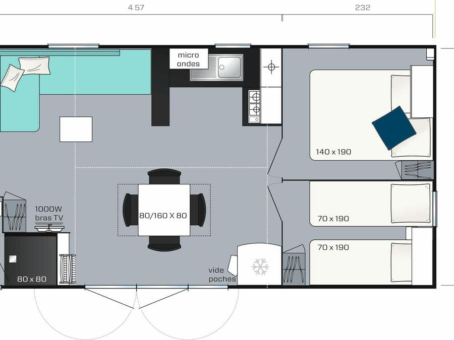 Mobilhome 8 personnes - BAOBAB 3